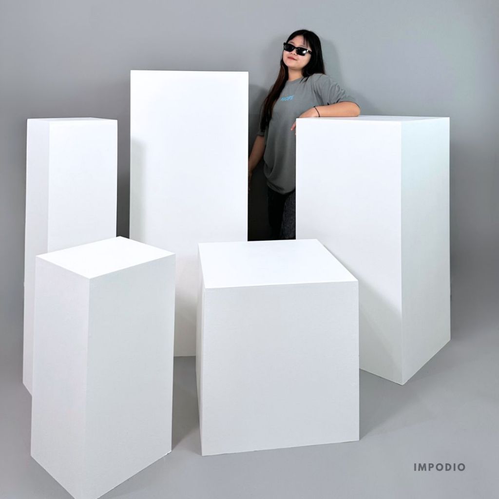IMPODIO Kotak podium kubus SUPER JUMBO 120x50x50 cm - kokoh dan kuat bisa tahan 100kg - Properti Photo Studio