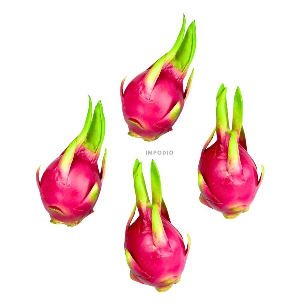 IMPODIO Buah Naga Full Size Artificial Palsu - Properti Foto Produk Dekorasi Makanan