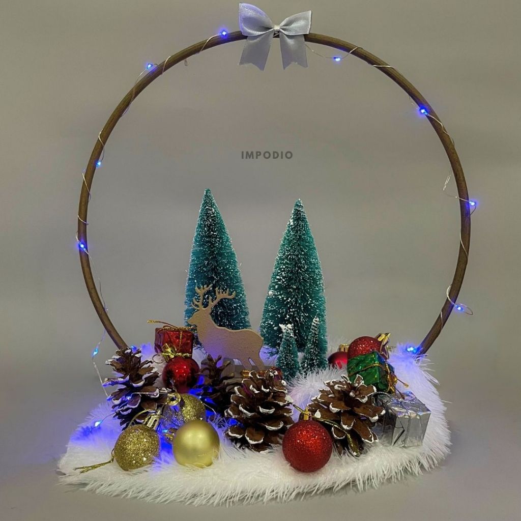 IMPODIO LED Dekorasi Fairy Light Tumbler 3 Meter Hiasan Natal- Lighting Props Foto Produk