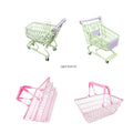 IMPODIO Mini Trolley Miniatur Keranjang Belanja – Hiasan Mini Trolley - close up