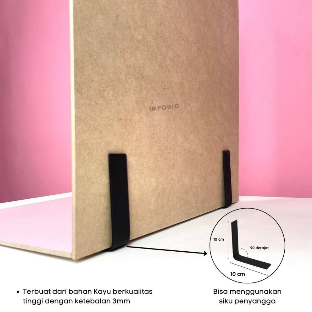IMPODIO Background papan Ukuran 22X30 cm - backdrop hardboard alas fotography latar photo product