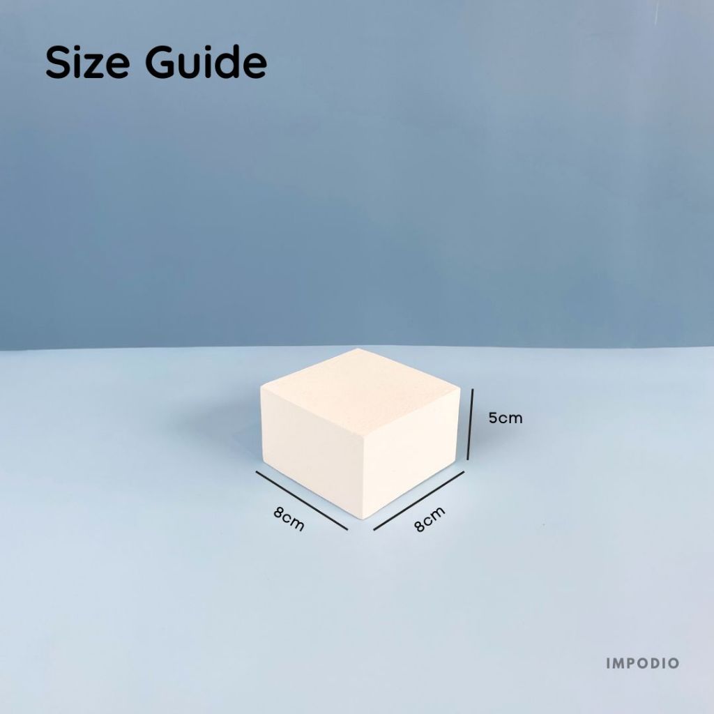 IMPODIO Podium mini balok kubus berbagai ukuran - display product photography serbaguna
