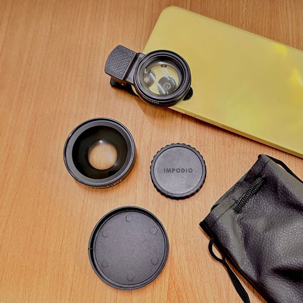 IMPODIO Macro Lens 2in1 Lensa Super Wide Angle Smartphone - tampak samping