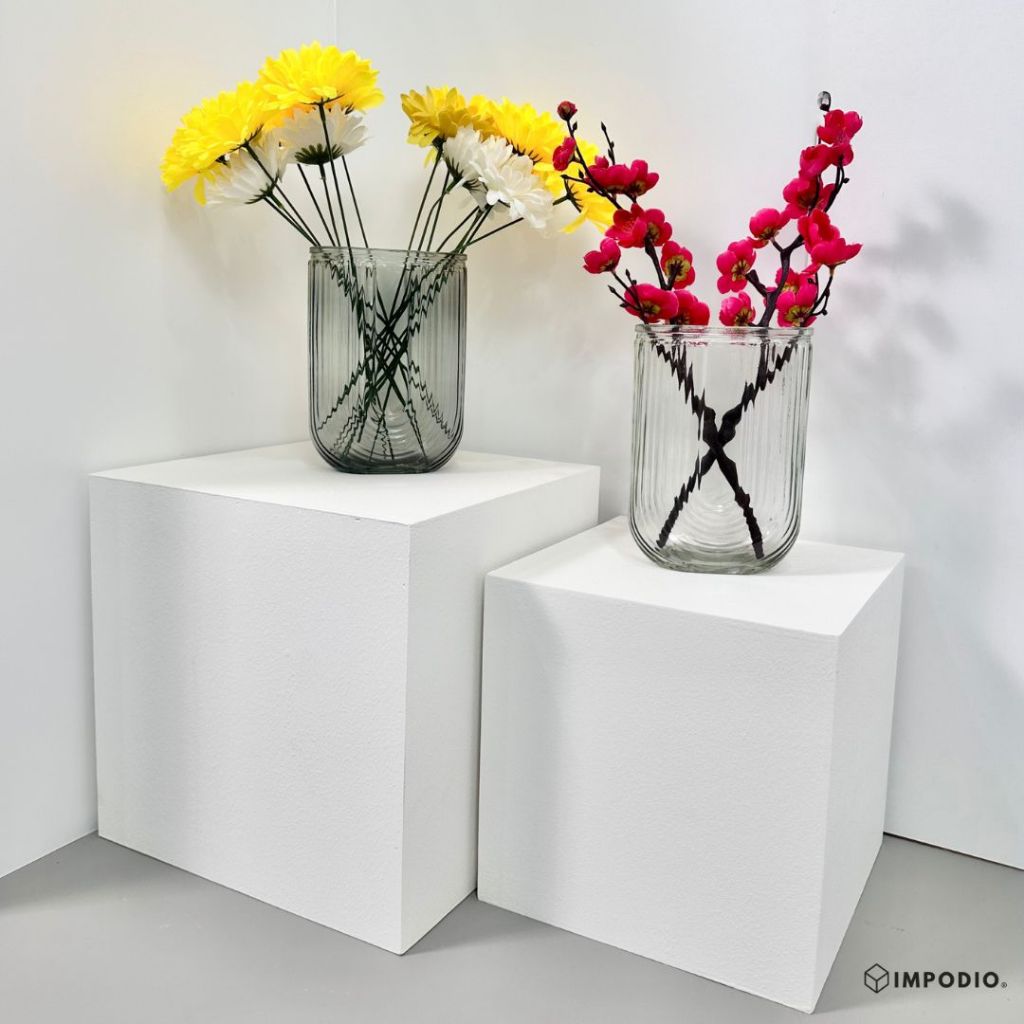 IMPODIO Podium Display Produk Kotak Kayu 2 Ukuran (30x30x30 cm & 25x25x25 cm) - Properti Photo Studio kubus kotak leveling