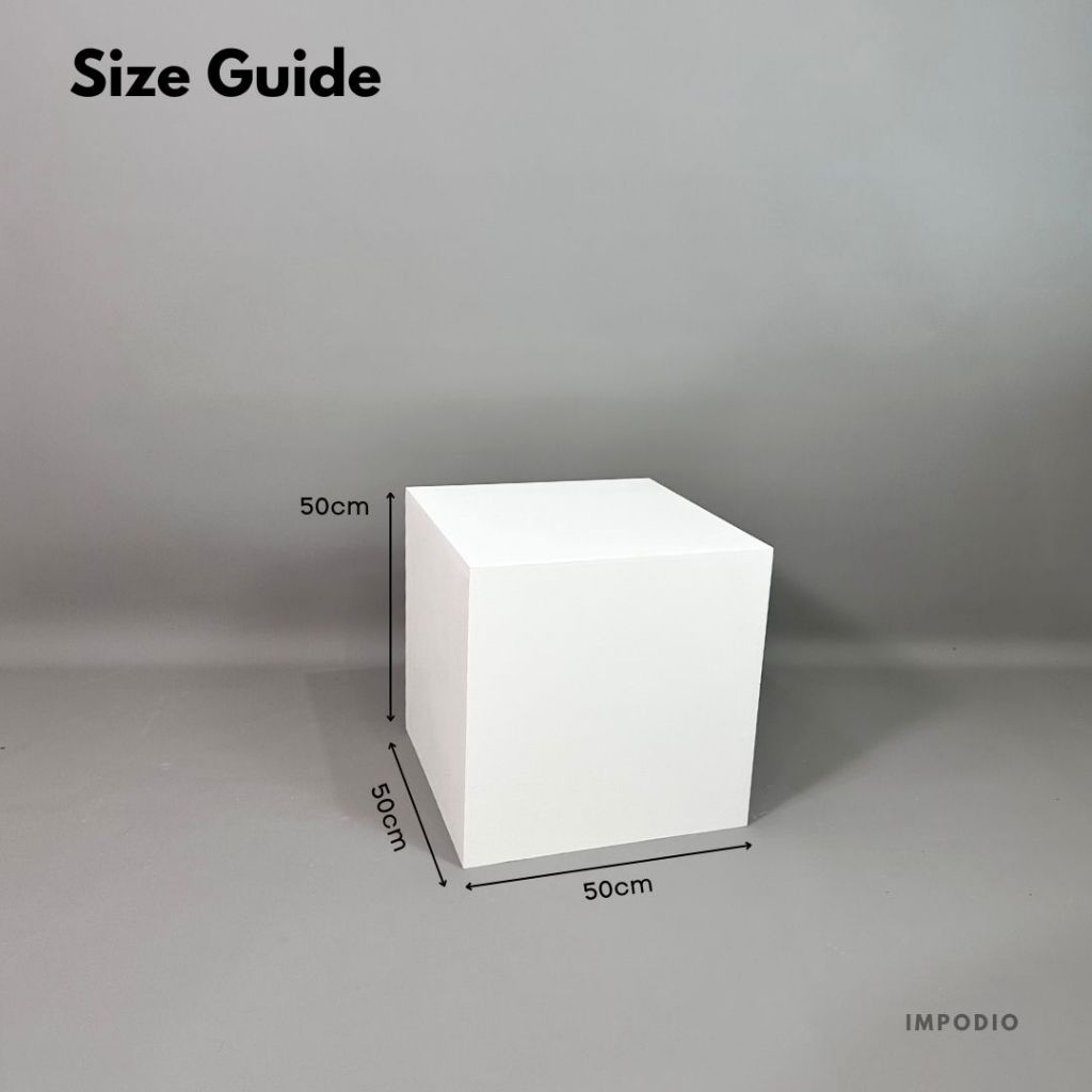 IMPODIO Kotak podium kubus SUPER JUMBO 120x50x50 cm - kokoh dan kuat bisa tahan 100kg - Properti Photo Studio