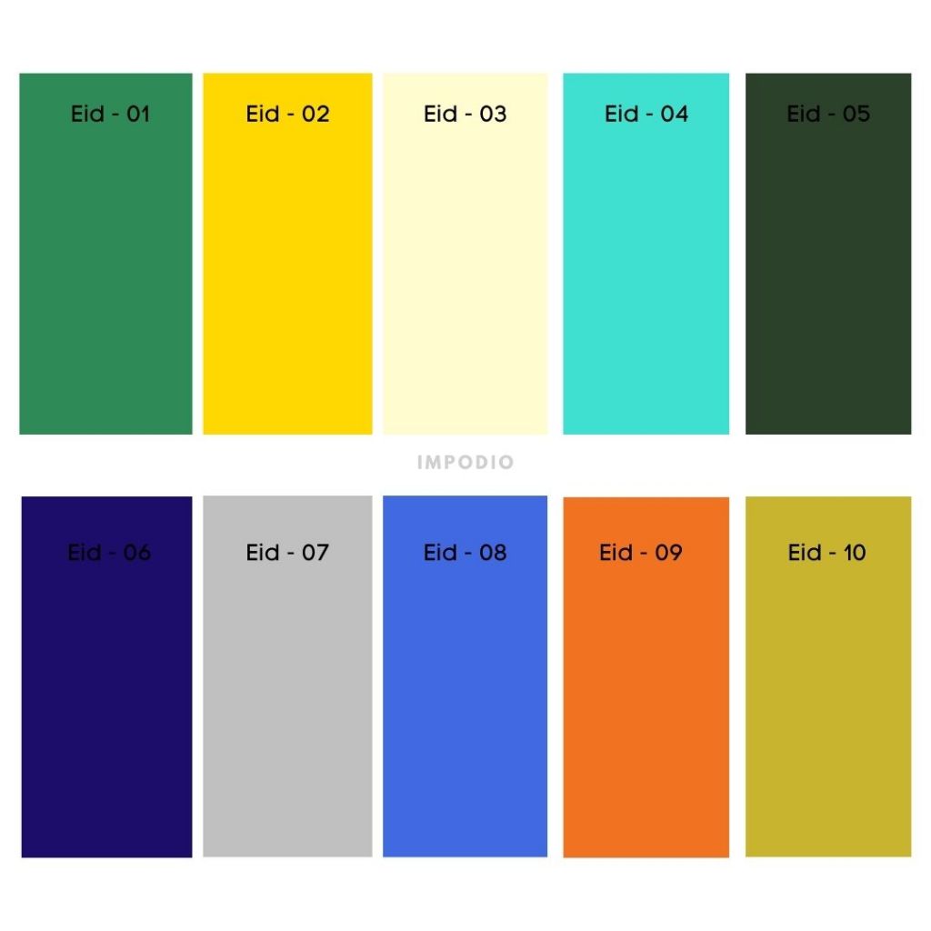 IMPODIO Background warna polos 50x100cm latar foto produk tema LEBARAN / Eid Mubarak model gulungan lembaran waterproof / kode 01-04