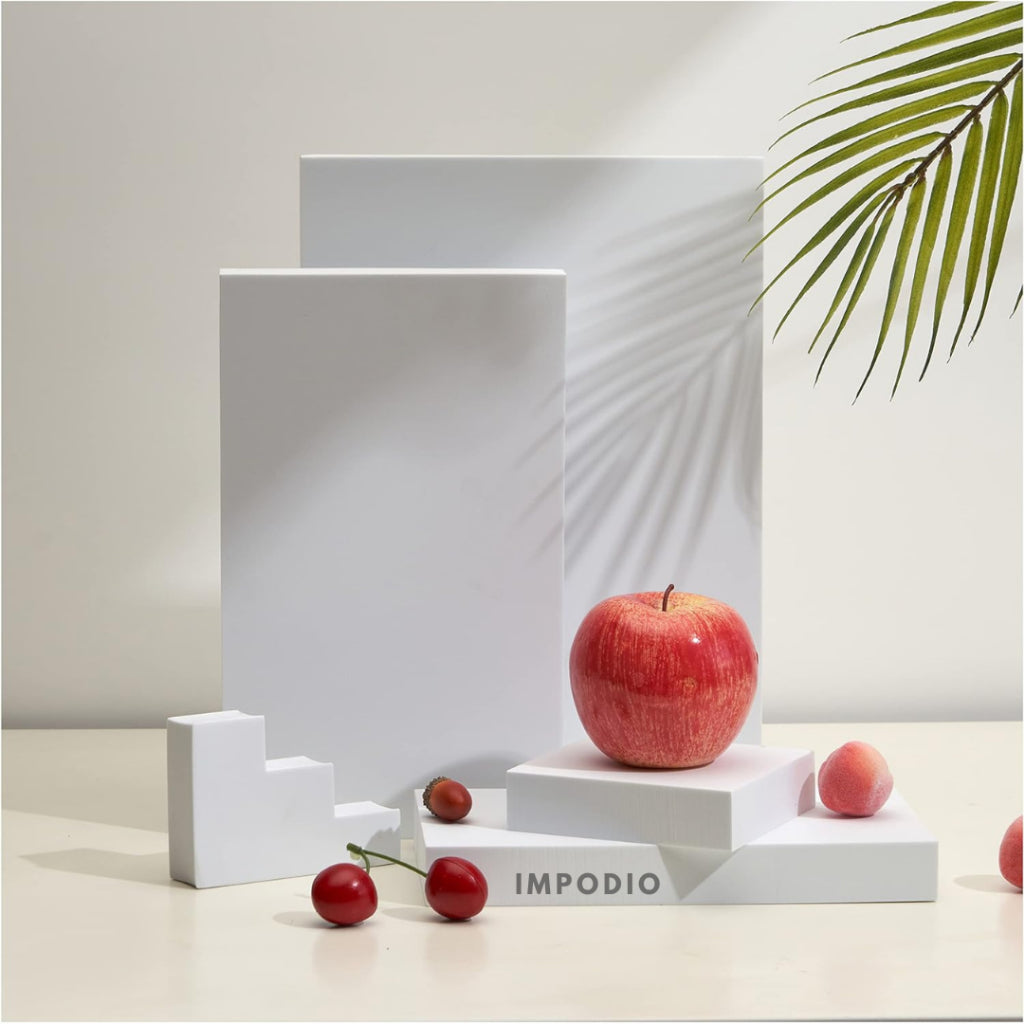 IMPODIO Set 5pcs square Geometry Photo Props - podium leveling balok tangga display -  Product Shooting Decoration Stand Backdrop Cosmetics Photography sets