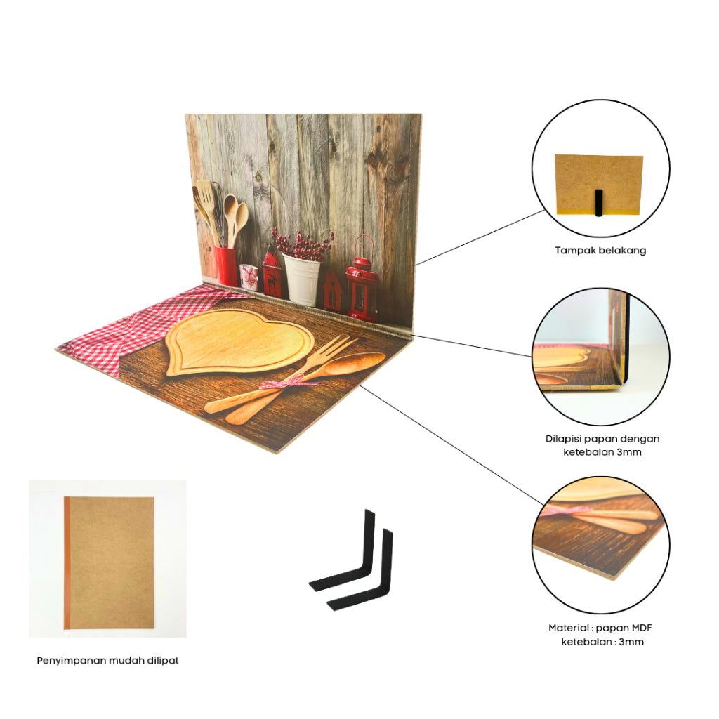 IMPODIO Alas Foto Lipat Motif Christmas Natal 58-62 - Background foto waterproof