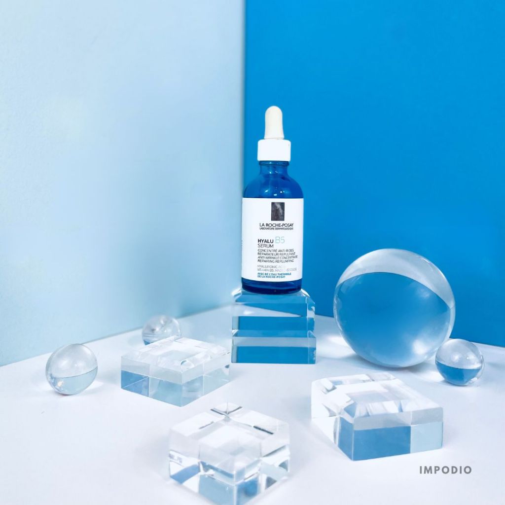 IMPODIO Acrylic Clear Beveled Display Stand Kotak 3 Ukuran - Akrilik Beauty Photoshoot Props Foto