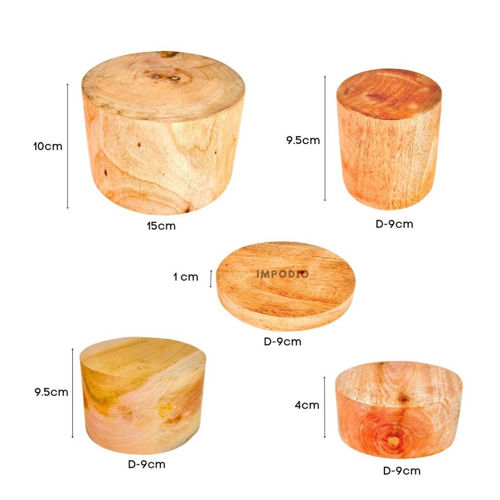IMPODIO Paket podium display kayu natural -  podium leveling balok display photograpy