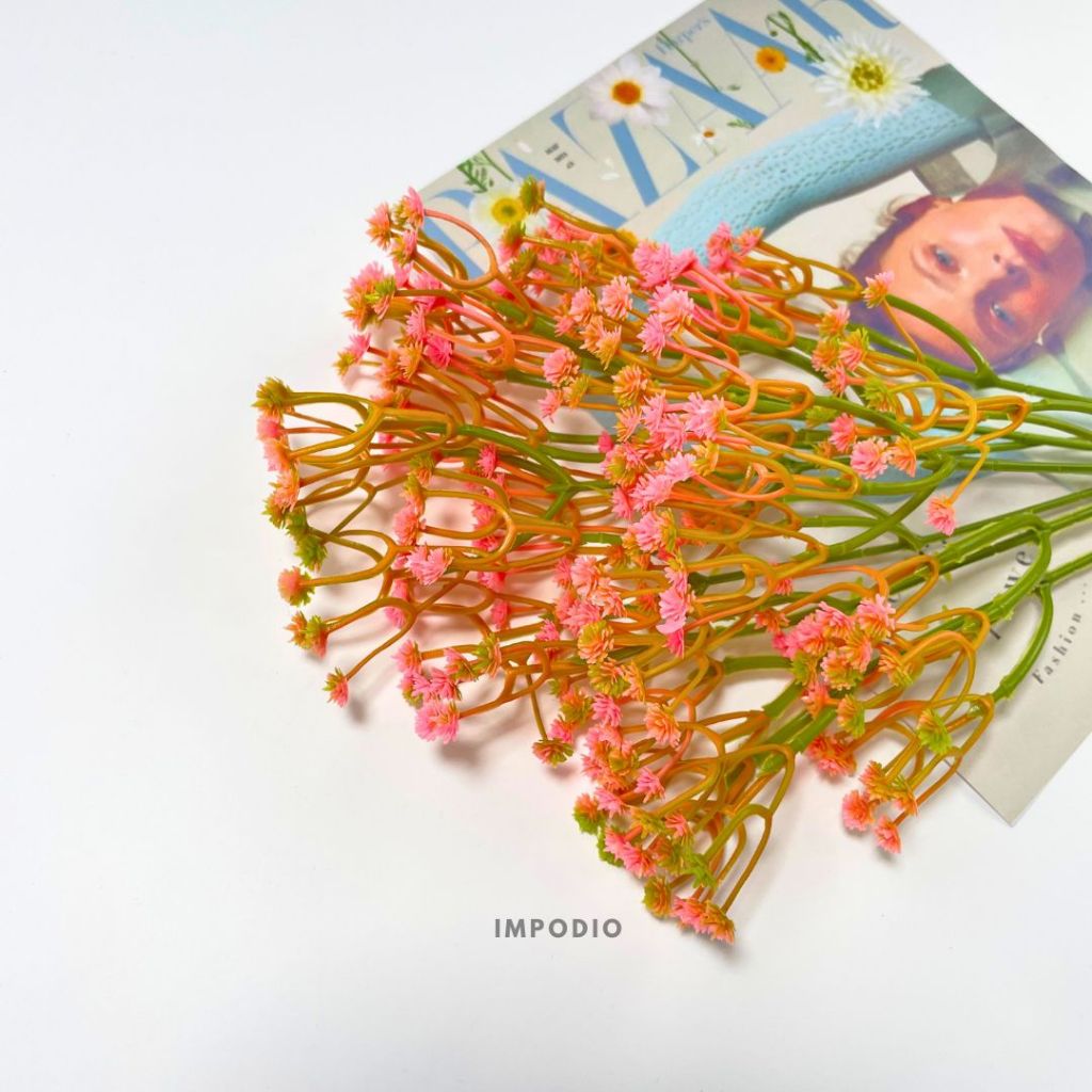 IMPODIO artificial baby breath flowers vase - Properti props foto