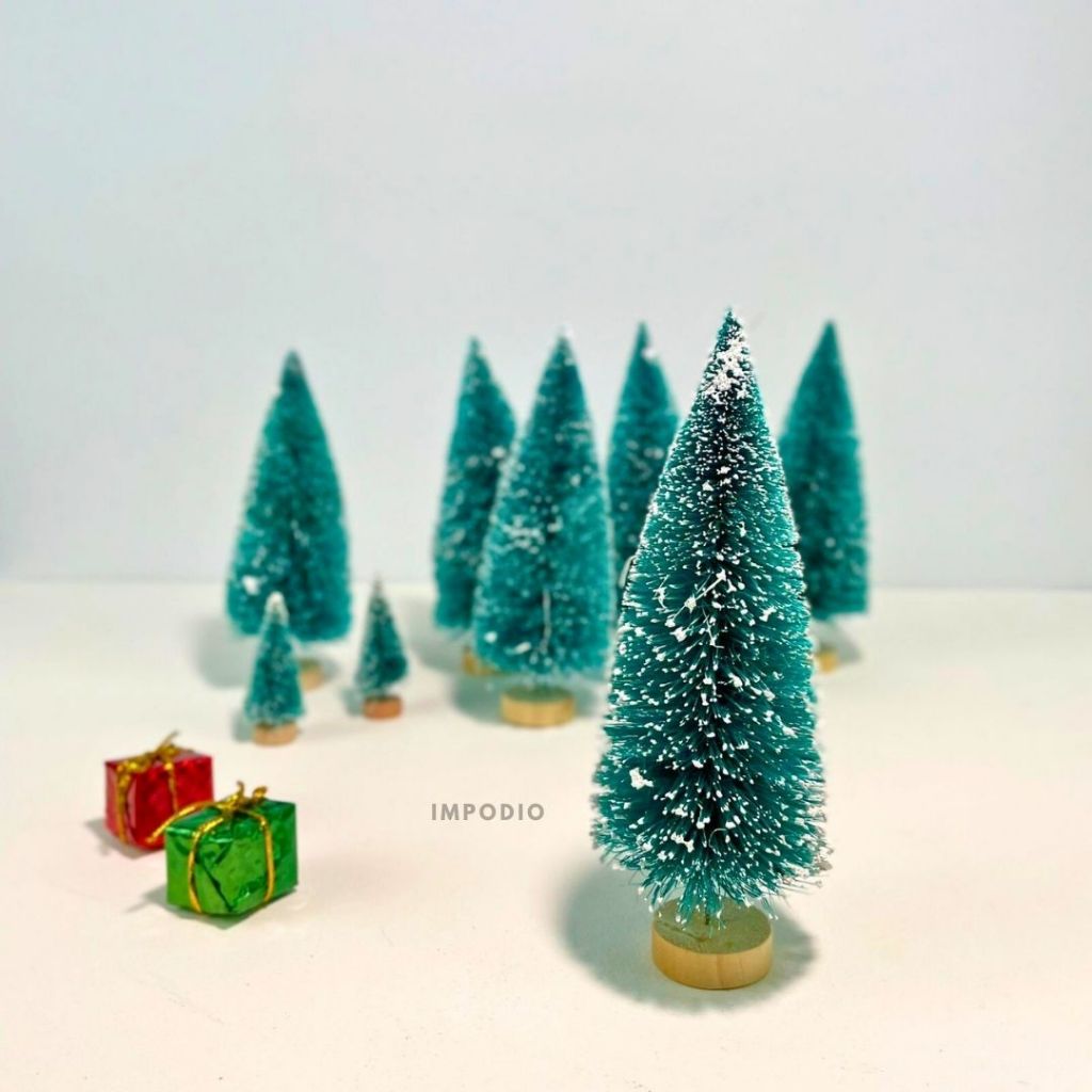 IMPODIO Hiasan Pohon Natal Salju & Kado Mini Colorful - Props Christmas Dekorasi Foto Produk