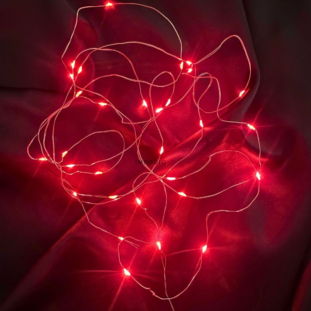 IMPODIO LED Dekorasi Fairy Light Tumbler 3 Meter Hiasan Natal- Lighting Props Foto Produk