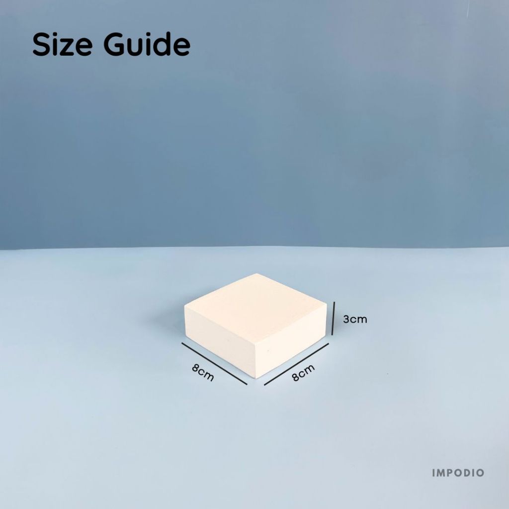 IMPODIO Podium mini balok kubus berbagai ukuran - display product photography serbaguna