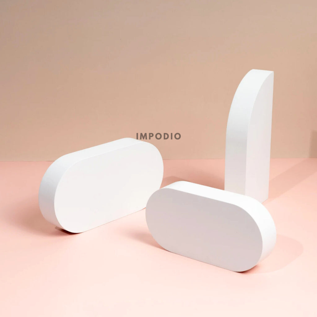 IMPODIO Set 3pcs Geometry Photo Props - podium leveling balok tangga display -  Product Shooting Decoration Stand Backdrop Cosmetics Photography sets