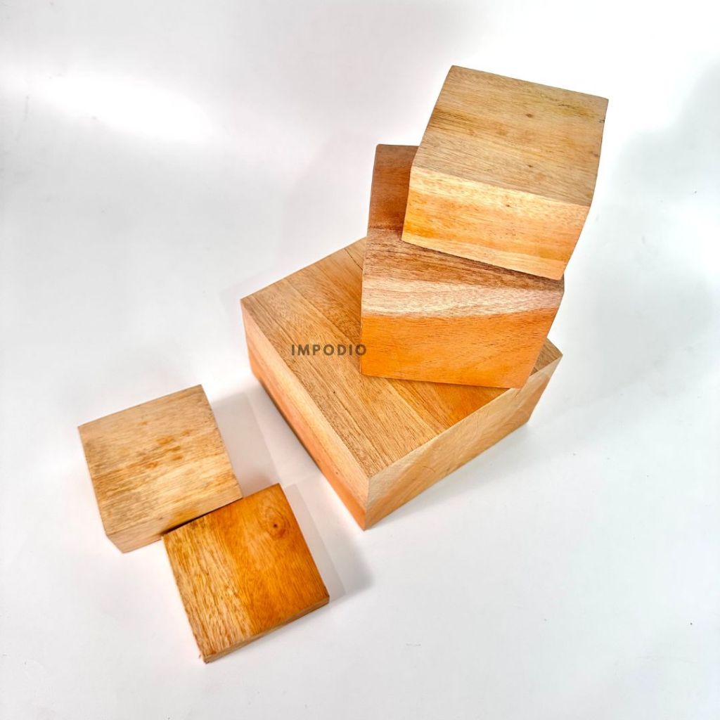 IMPODIO Paket podium display kayu natural -  podium leveling balok display photograpy