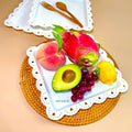 IMPODIO Nampan Piring Plastik Kotak Square – Wadah Tray Makanan Props - tampak samping