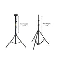 IMPODIO portable light stand tripod serba guna tinggi 200cm - Hitam - tampak samping