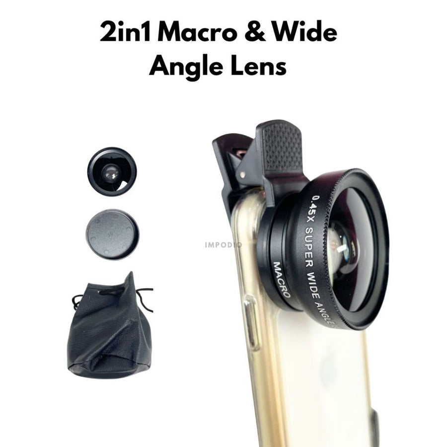 IMPODIO Macro Lens 2in1 Lensa Super Wide Angle Smartphone