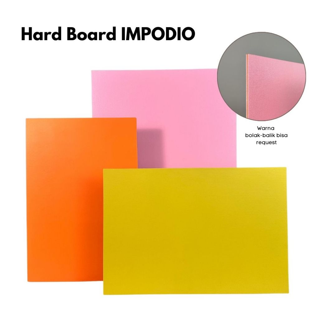 IMPODIO HardBoard Background warna polos 2 sisi Ukuran 80x60cm