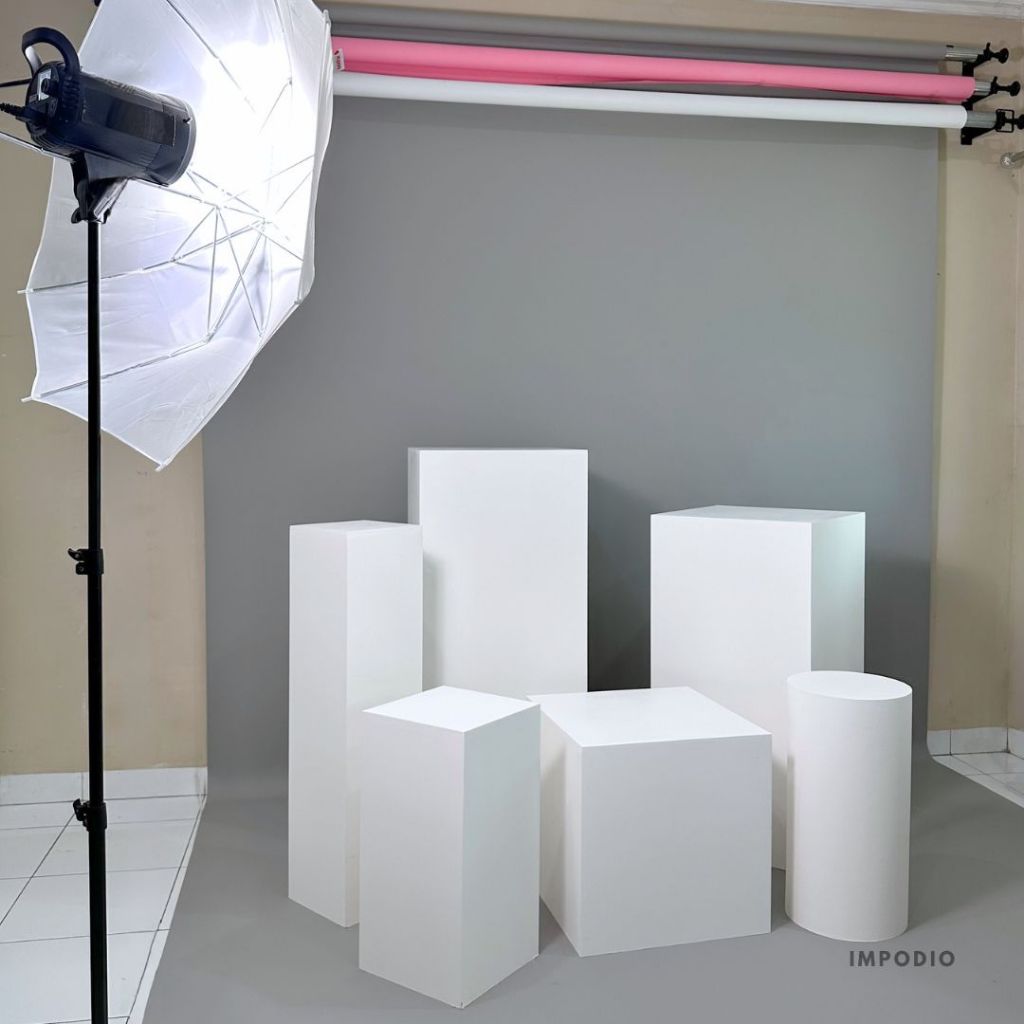 IMPODIO Kotak podium kubus SUPER JUMBO 120x50x50 cm - kokoh dan kuat bisa tahan 100kg - Properti Photo Studio