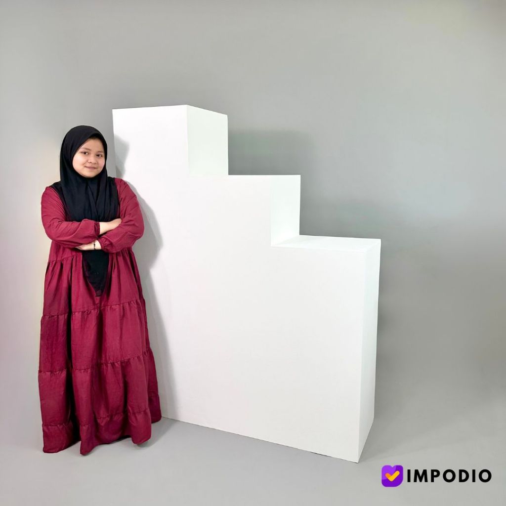 IMPODIO Tangga Podium EXTRA BIG Ukuran 150x120x40cm - Props Photoshoot Studio Photography