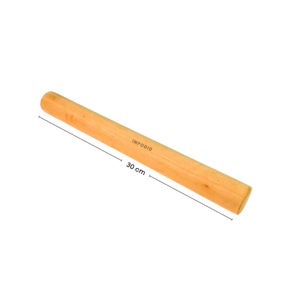 IMPODIO Rolling Pin Kayu penggilas / Penggiling Adonan panjang 20 dan 28cm
