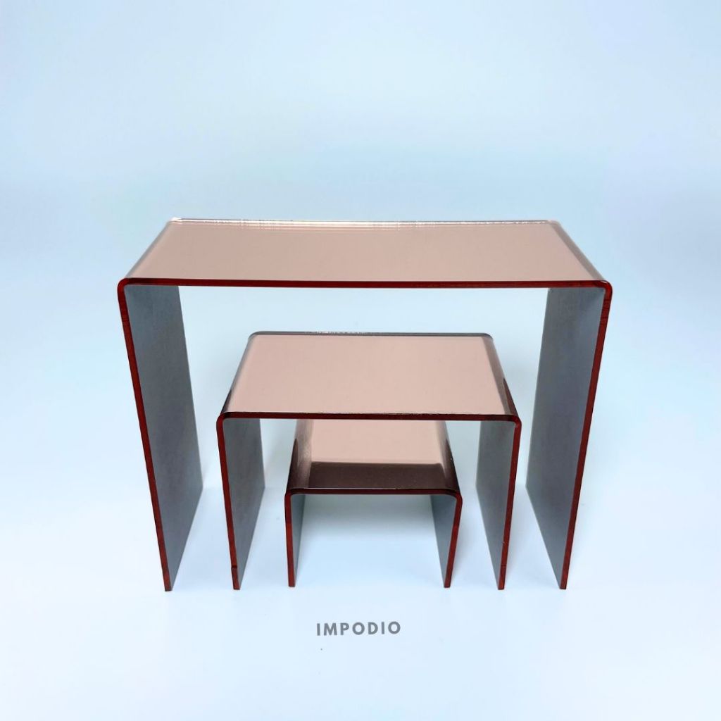 IMPODIO Acrylic Set Tangga Mirror 3 Variant Warna - Podium Display Akrilik Foto Produk