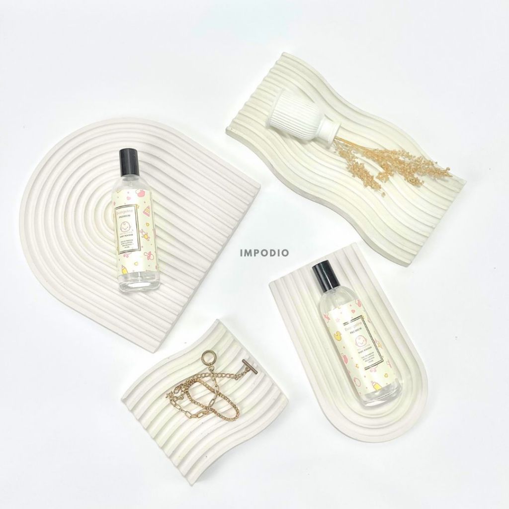 IMPODIO Dekorasi Unik 4 Pcs Arch & Wave Concrete – Perfect untuk Showcase Produk