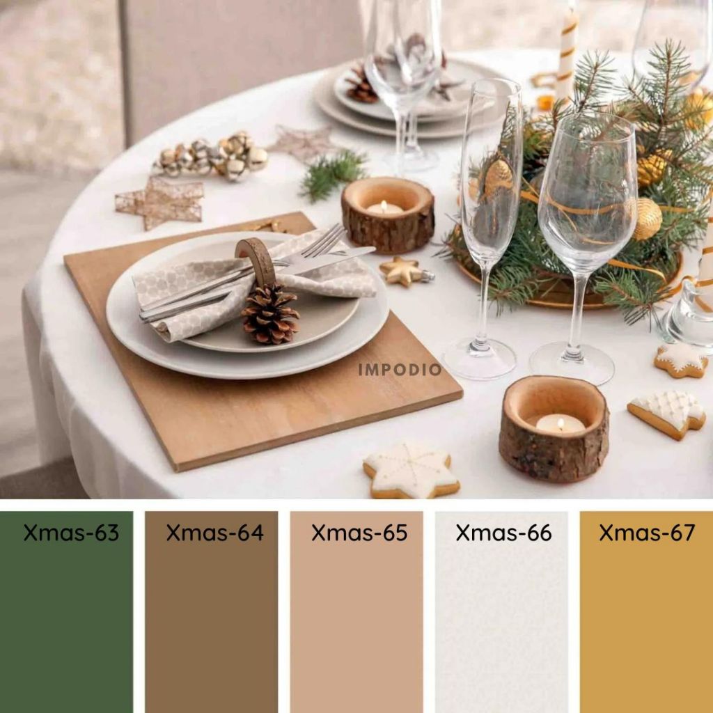 IMPODIO Alas Foto Lipat Motif Christmas Natal 63-67 - Background foto waterproof