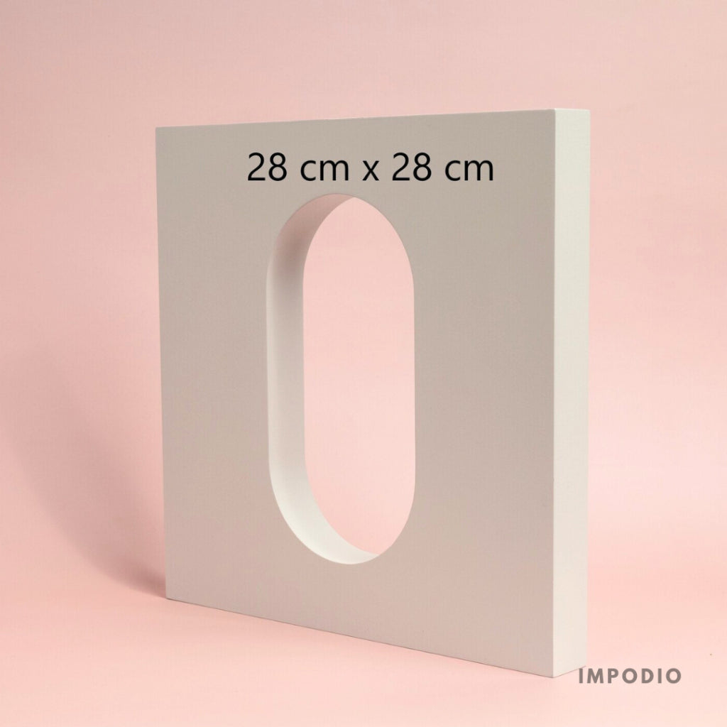 IMPODIO Geometry Oval - Props Properti Foto - wall window panel - Display produk jendela background photo
