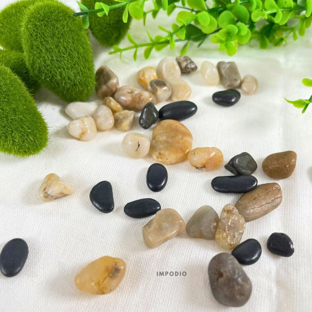 IMPODIO Coloured Natural Stone Batu Hiasan - Props Dekorasi Foto Produk