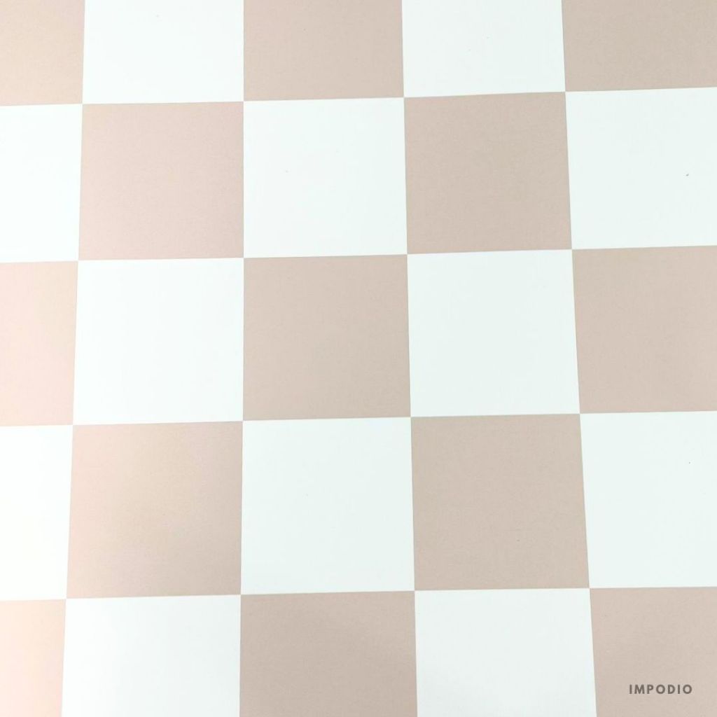 IMPODIO Background Paper Checkered Kotak-Kotak Ukuran 50x75cm - Alas Backdrop Seamless Photography