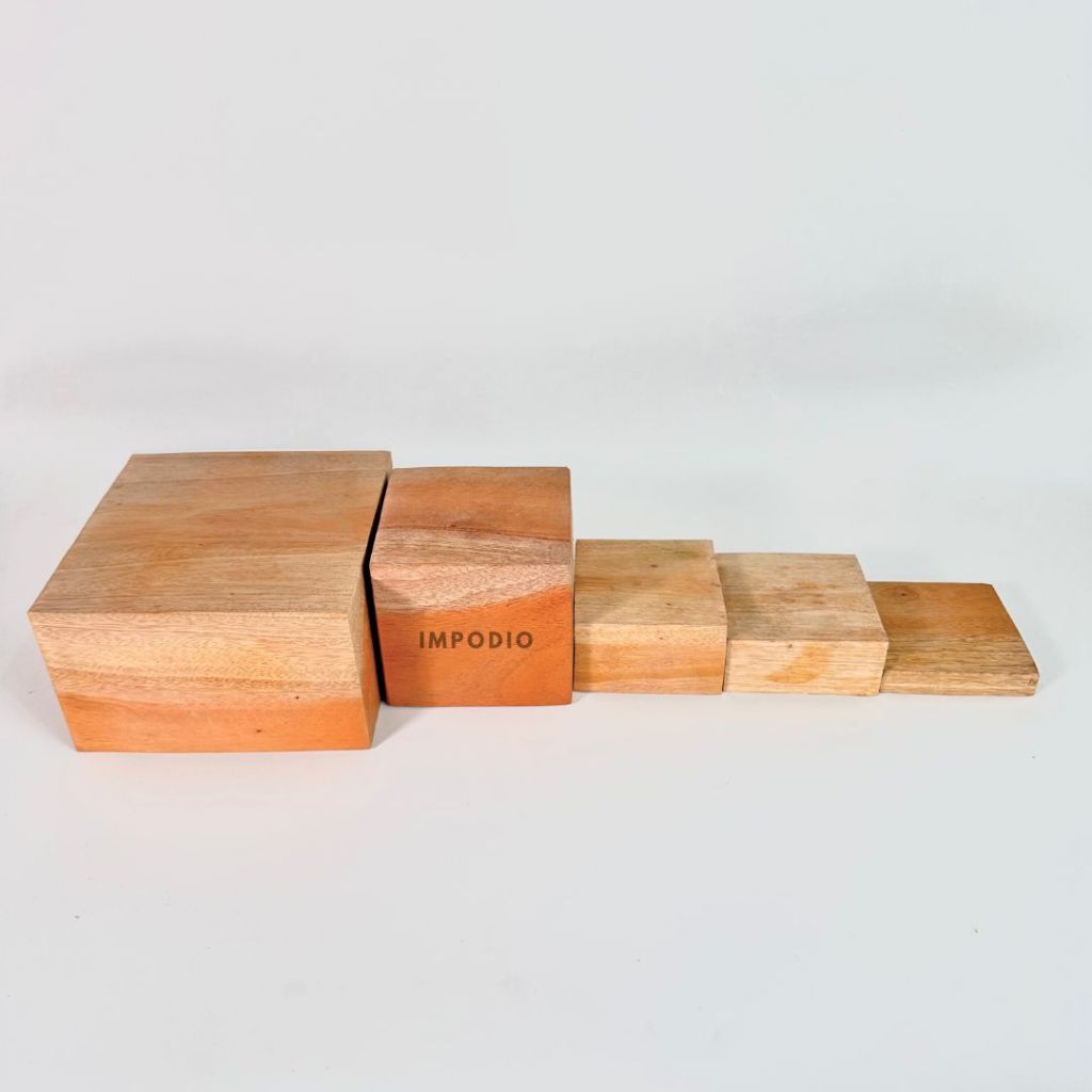 IMPODIO Paket podium display kayu natural -  podium leveling balok display photograpy
