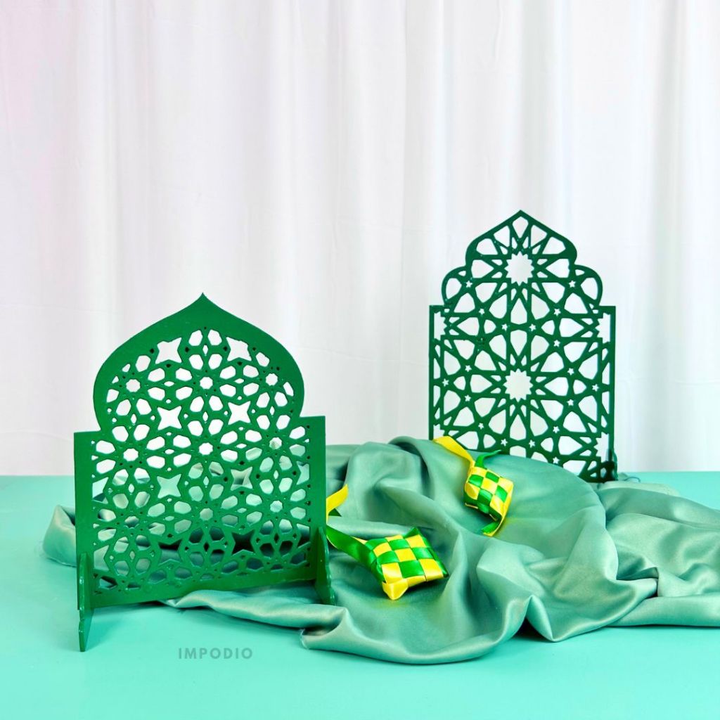 IMPODIO Gobo tema middle eastern ramadhan - pengatur bayangan cookie jendela photo props - Dekorasi Lebaran Eid Mubarak props foto produk