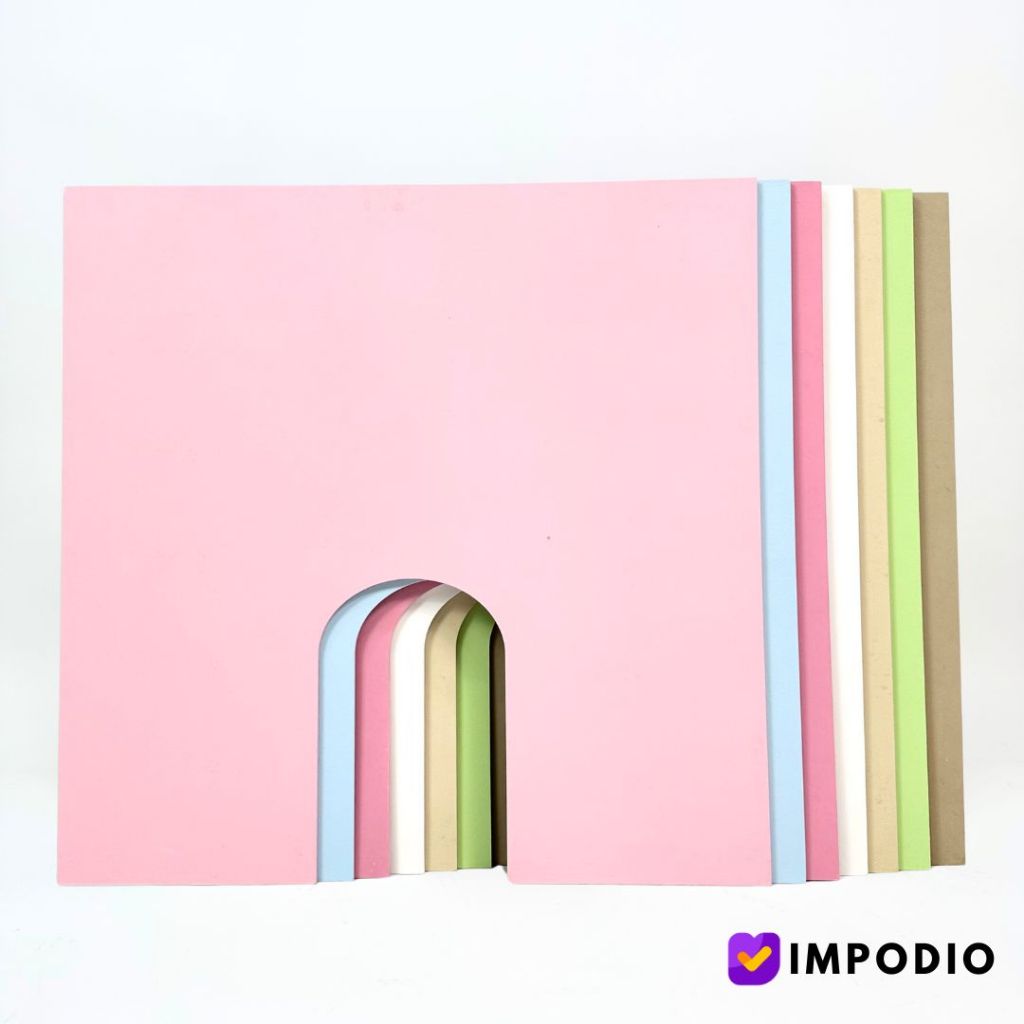 IMPODIO Hardboard Arch Geometry Wall Panel - Background Photography Model Pintu Dekorasi Props Photo
