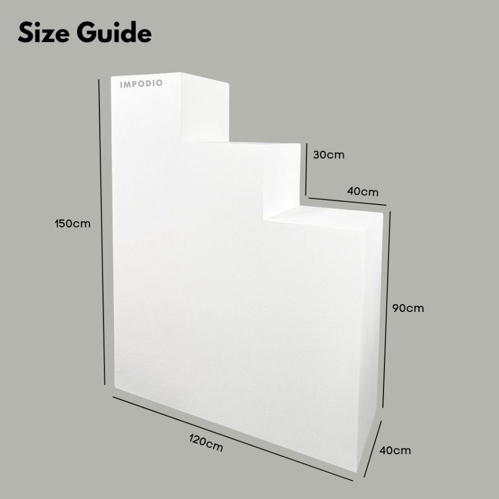 IMPODIO Tangga Podium EXTRA BIG Ukuran 150x120x40cm - Props Photoshoot Studio Photography