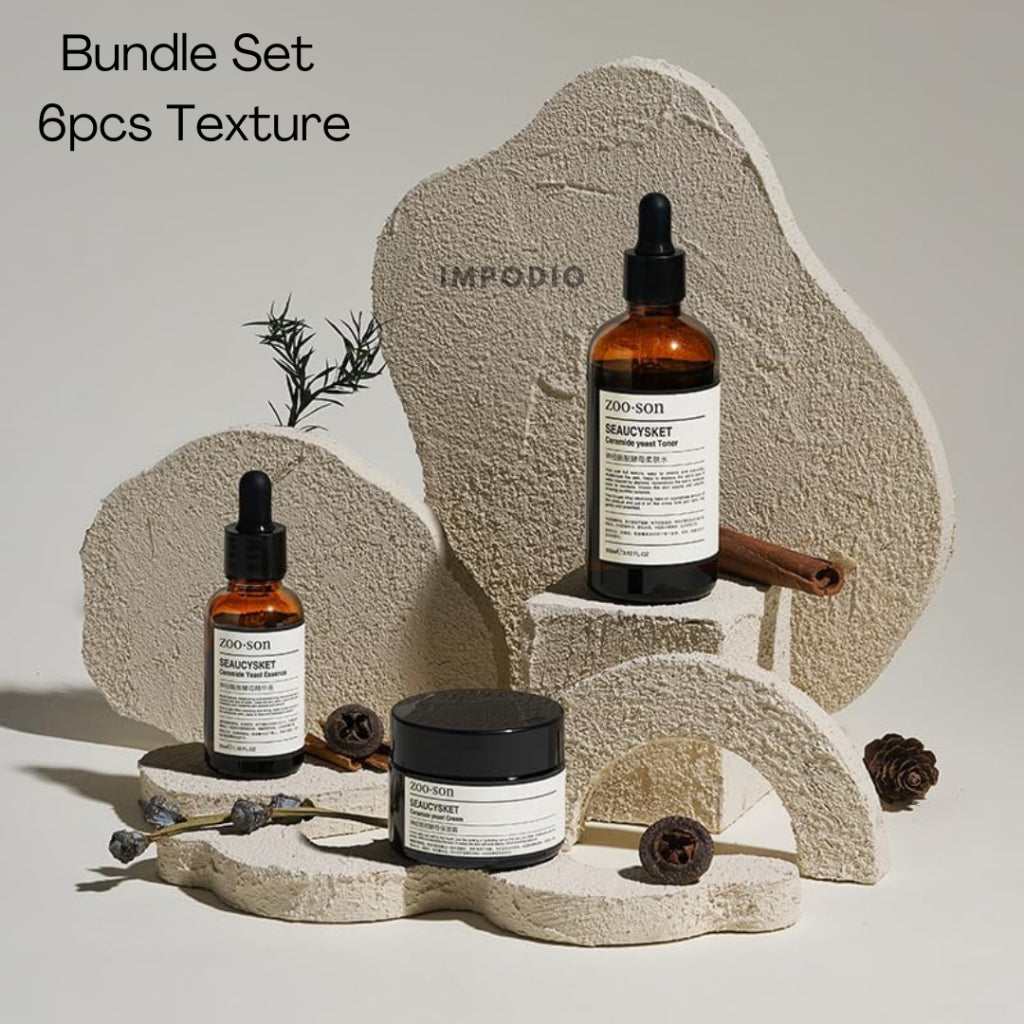 IMPODIO Set 6pcs texture Geometry Photo Props - podium leveling balok display -  Product Shooting Decoration Stand Backdrop Photography sets