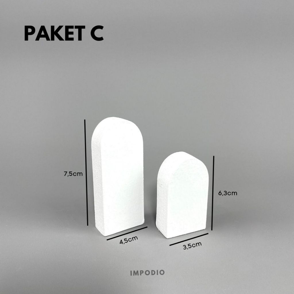 IMPODIO Kayu Arch Display Geometry Paket 2 Pcs- Properti foto produk
