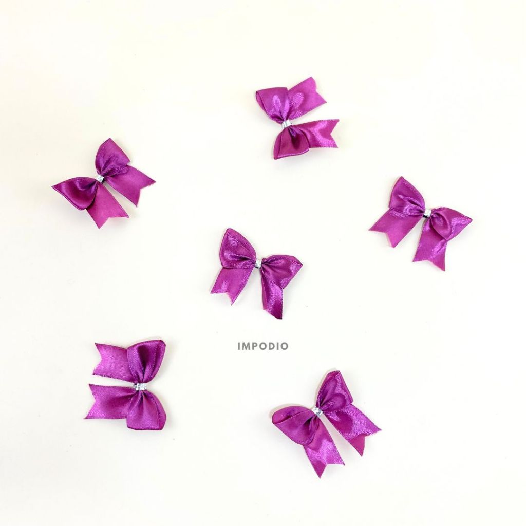 IMPODIO Mini Coquette Ribbon Pita Satin 4 Variant Warna - Dekorasi Props Foto Produk