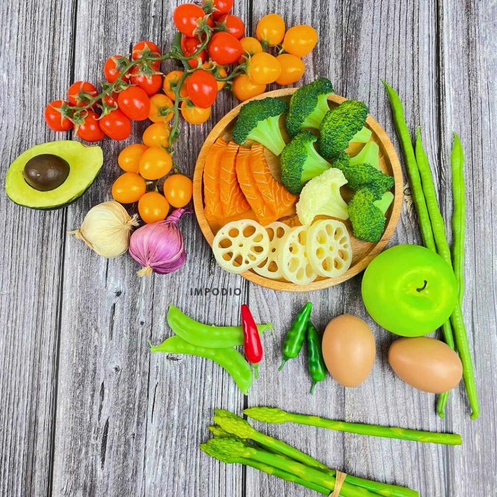 IMPODIO Fake Vegetables - Dekorasi Sayuran Palsu Satuan - Props Foto Produk Makanan
