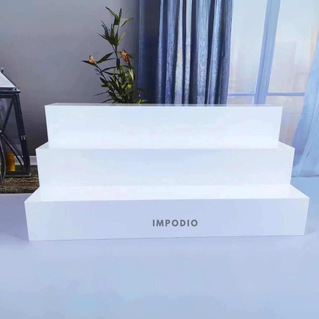 IMPODIO Tangga Podium Kayu Jumbo 60x45x45cm - display balok bertingkat - Properti Foto Produk