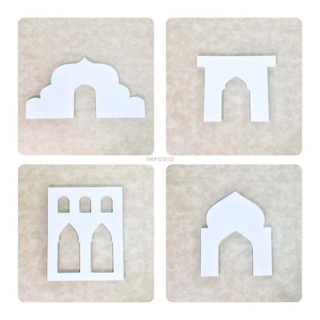 IMPODIO Props Ramadhan Tema Middle Eastern Town House - Dekorasi Eid Mubarak Idul Fitri