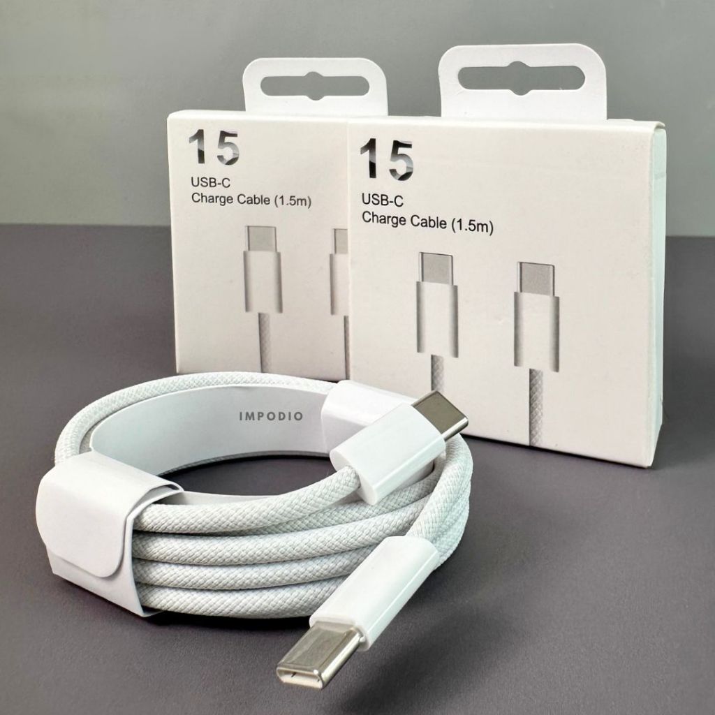 IMPODIO Kabel charge USB Type-C to USB Type-C Fast charging 60 w panjang 1.5 m