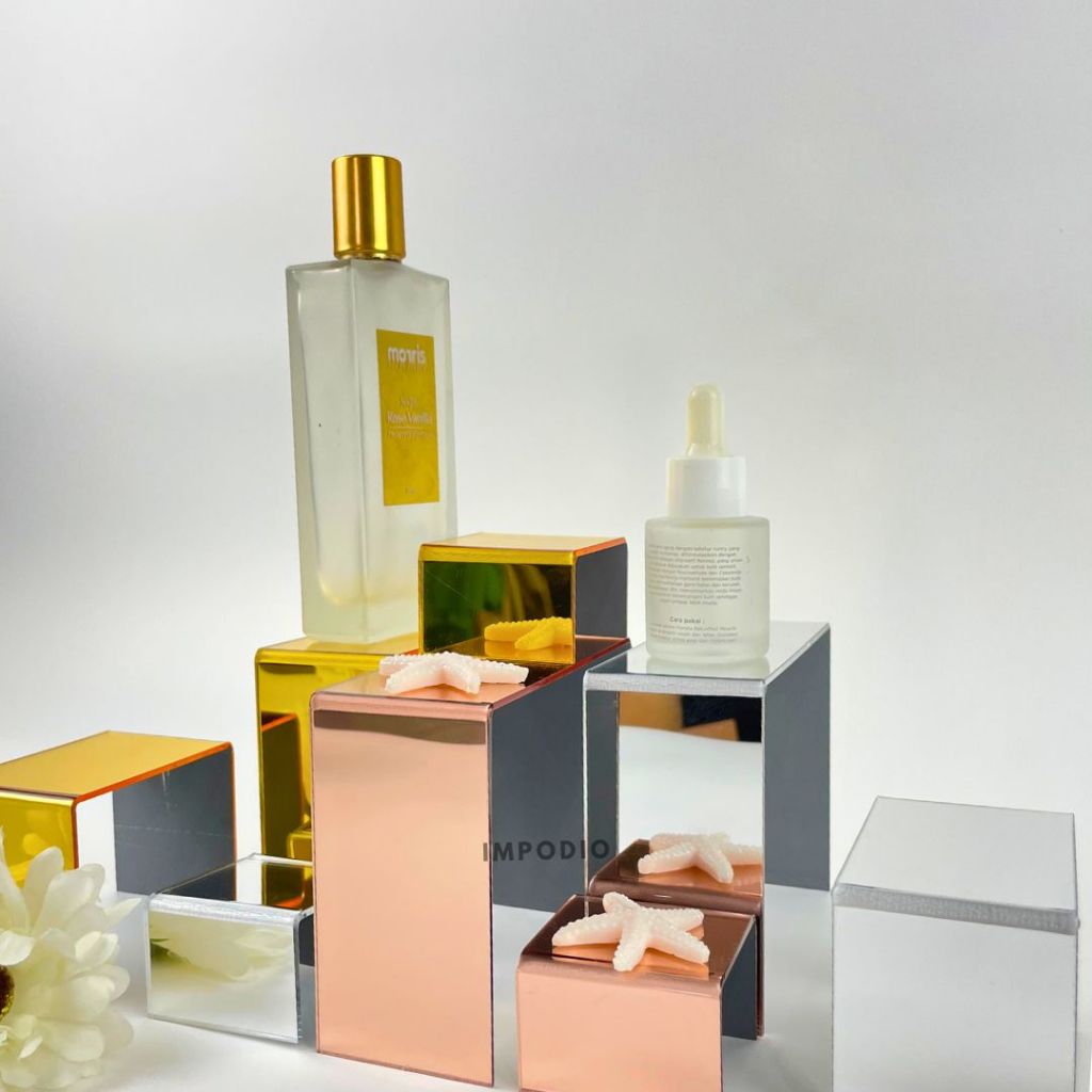 IMPODIO Acrylic Set Tangga Mirror 3 Variant Warna - Podium Display Akrilik Foto Produk