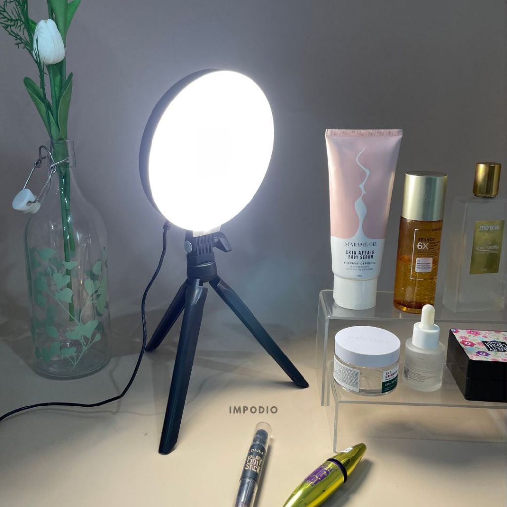 IMPODIO Lampu LED Fill Light Bulat 16cm Content Creator Lighting Studio Photography - Fotografi Produk