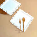 IMPODIO Nampan Piring Plastik Kotak Square – Wadah Tray Makanan Props