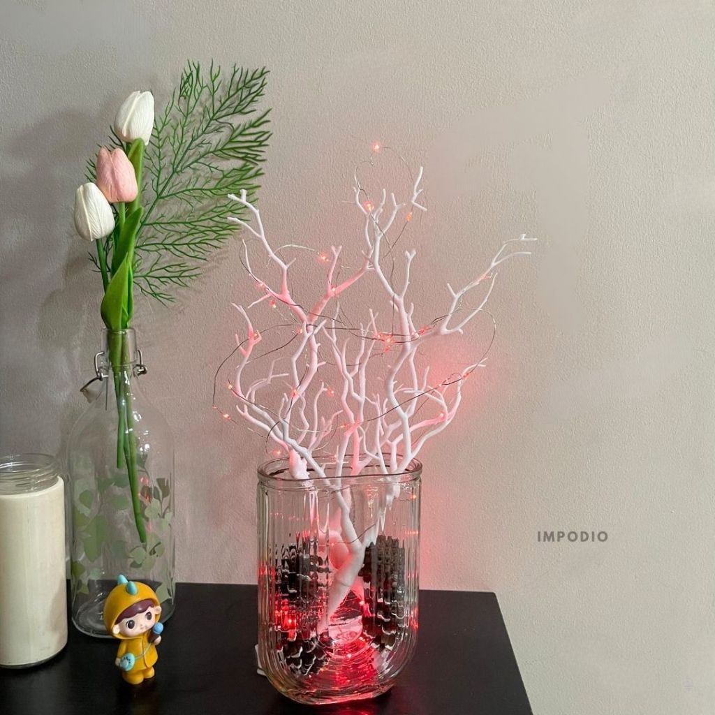 IMPODIO LED Dekorasi Fairy Light Tumbler 3 Meter Hiasan Natal- Lighting Props Foto Produk