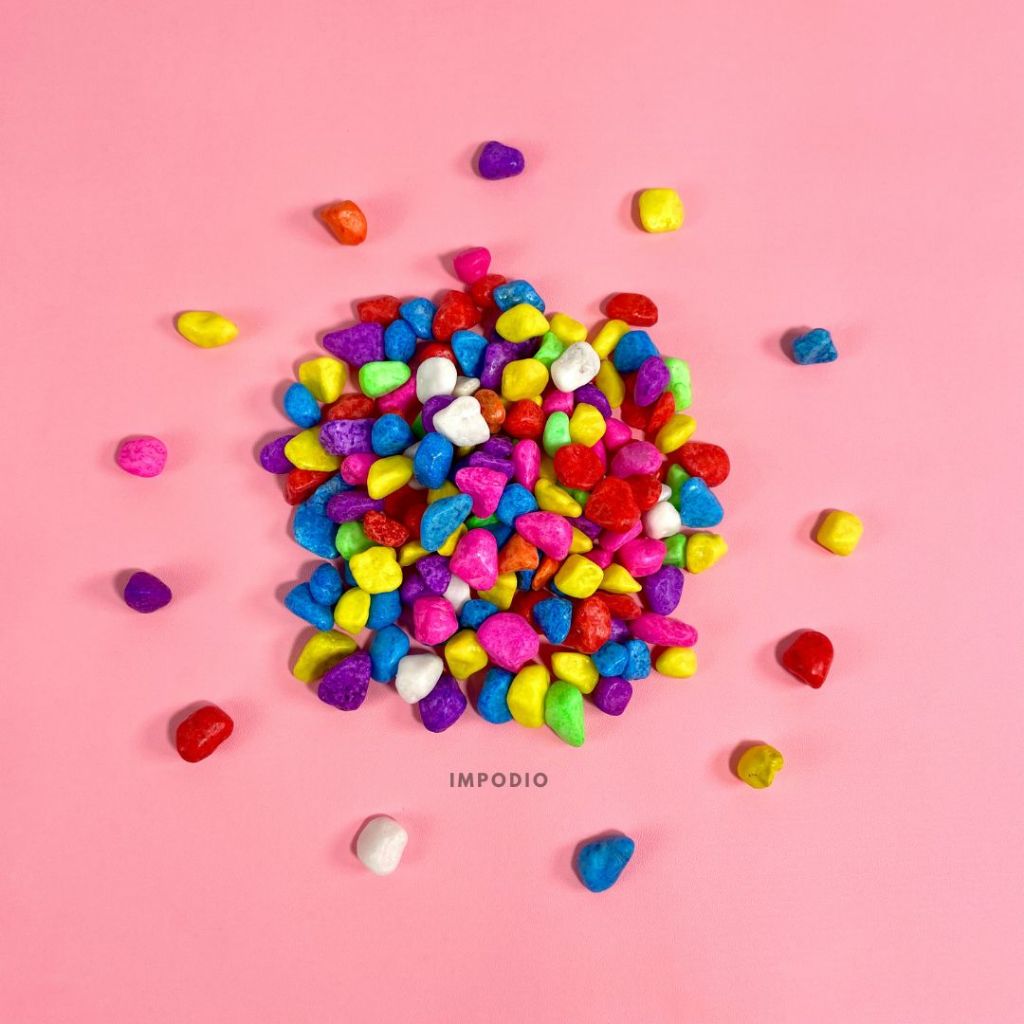 IMPODIO Coloured Natural Stone Batu Hiasan - Props Dekorasi Foto Produk
