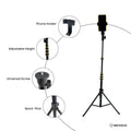 IMPODIO portable light stand tripod serba guna tinggi 200cm - Hitam - background putih